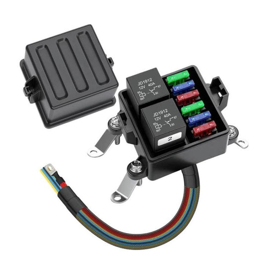 Car 6-Way Pre-Wired Waterproof Fuse Relay Box Automotive Fuse Relay Holder, Spec:  12V 4-Pin