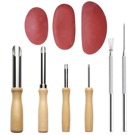9pcs Pottery Tools Nanatsuhon Detail Needles Stone Clay Sculpting Punch