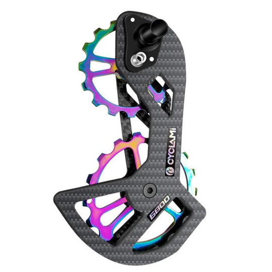 CYCLAMi Shifter Carbon Fiber Road Bike Ceramic Rear Derailleur Large Pulley For Shimano 6800 / 6870 / 9000 / 9070