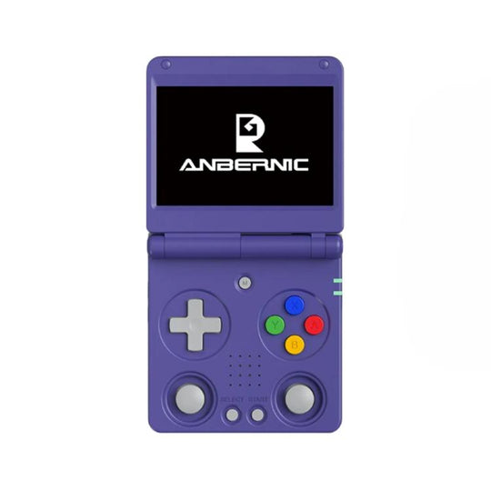 ANBERNIC RG 34XXSP 3.4-inch IPS Linux Retro Console, Quad-Core Cortex-A53, 5G WiFi, Clamshell with Dual Joysticks 64G(Blue)