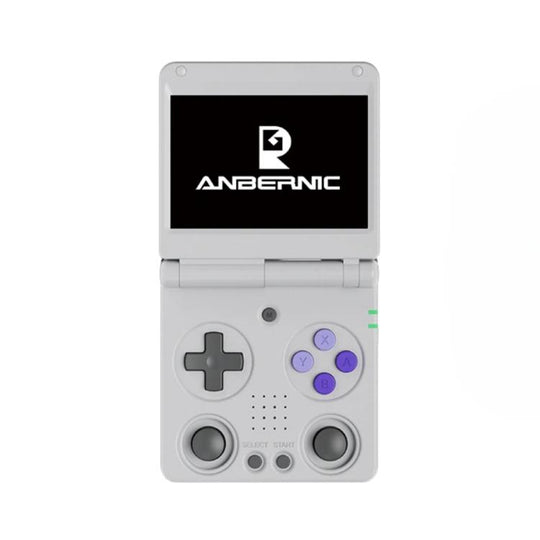 ANBERNIC RG 34XXSP 3.4-inch IPS Linux Retro Console, Quad-Core Cortex-A53, 5G WiFi, Clamshell with Dual Joysticks 64G+128G(Gray)