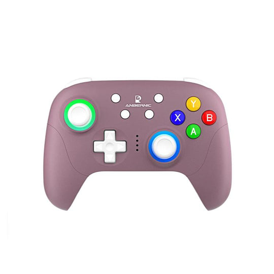 ANBERNIC RGP01 Multi-Platform Gaming Controller for PC/Switch/Steam With Hall Effect Joystick & Triggers, 3-Mode Connectivity, RGB Purple