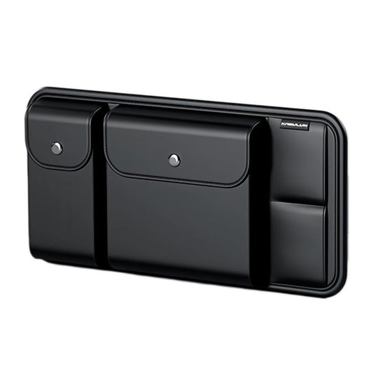 KABULUN Multifunctional Car Sun Visor Storage Glasses Holder Driver License Holder(Black)