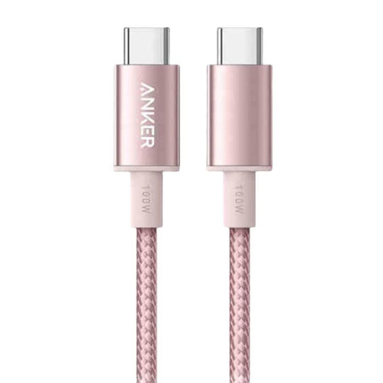 ANKER A8756 1m Braided PD100W Type-C Nylon Fast Charging Cable(Pink)