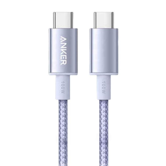 ANKER A8756 1m Braided PD100W Type-C Nylon Fast Charging Cable(Purple)