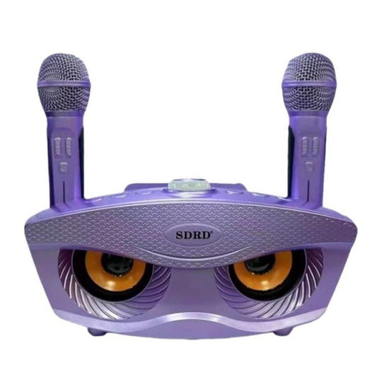 SDRD SD306S Wireless Bluetooth Speaker With Dual Microphone Portable Karaoke Machine For Singing & Live Stream(Purple)