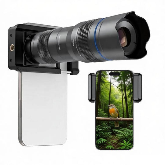 APEXEL Universal All-Metal 20-40x Telephoto Zoom Lens for Smartphones HD Phone Telescope for Moon & Concert Photography(Black)