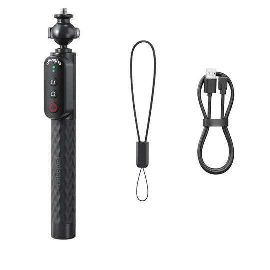 AMagisn Selfie Stick With Remote For Action Cameras & Smartphones, 5.1 Bluetooth, Extendable To 40in, Spec: Ballhead 1/4 Inch
