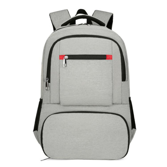 Vanaheimr Insulated 2-in-1 Backpack with Cooler Compartment & USB Port 15.6-inch Laptop Picnic Bag with Headphone Hole(Light Gray)