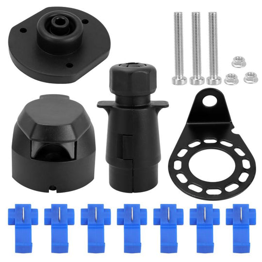 7-pin Automotive Connector Copper Pin Connector Kit(Blue)