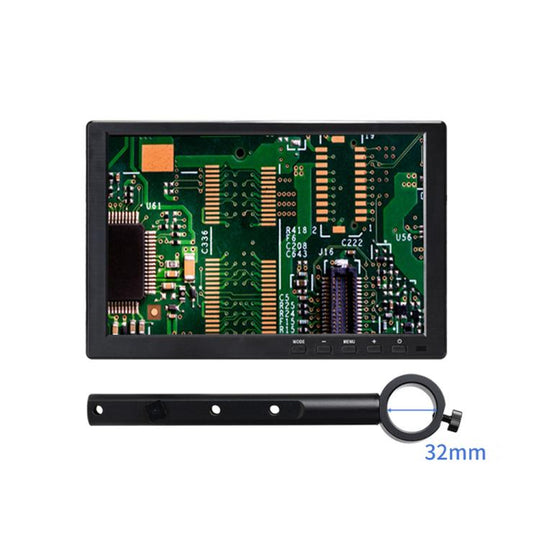 10 Inch with 32mm Mounting Bar Industrial Grade IPS Microscope Monitor, US Plug