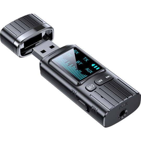 GT72 Bluetooth 5.4 Audio Adapter With Digital Display Portable Receiver & Transmitter
