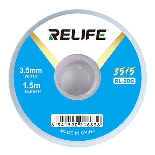 RELIFE RL-20C PCB Solder Cleaning Corrosion-Resistant Solder Removal Tape, Spec: 3.5mm x 1.5m