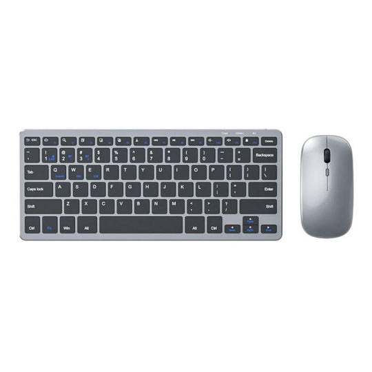 iMICE WK-102 Type-C Rechargeable Dual-Mode Wireless Keyboard and Mouse Set(Silver Black)