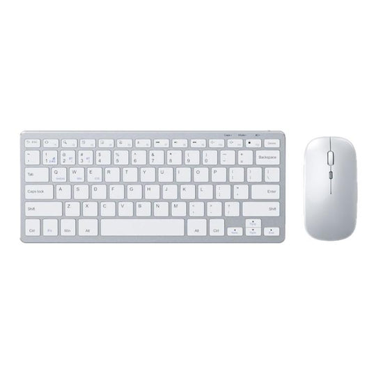 iMICE WK-102 Type-C Rechargeable Dual-Mode Wireless Keyboard and Mouse Set(Silver White)