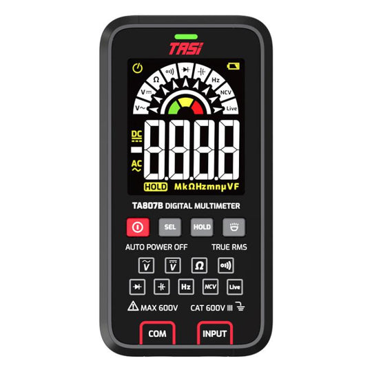 TASI TA807B With Capacitance Test Digital Fully Automatic Smart Burn-Proof Multifunction Large-Screen Multimeter Voltage Resistance Frequency Tester