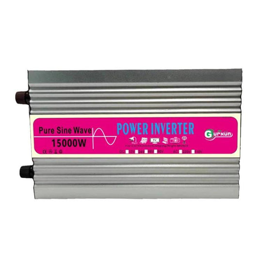 Gurxun 15000W Pure Sine Wave Car Power Inverter With Voltage Display High-Power Universal Power Outlet, Spec: 12V To 110V