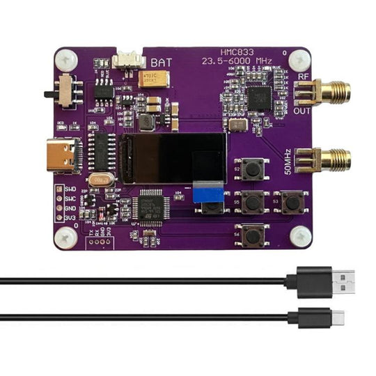 23.5MHz-6000MHz Button-operated RF Signal Generator With OLED Screen Display HMC833(6G)