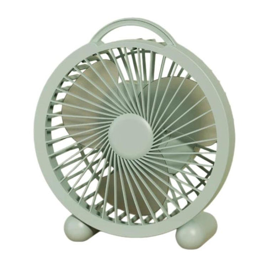 Portable Desktop Fan High-Wind Table Fan For Dormitory & Office, Spec: 6 inch Rechargeable Green
