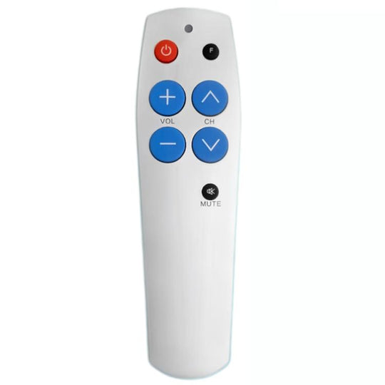 7-Key Universal Learning Remote Control For Seniors Large Buttons Easy To Use IR Remote For TV/STB/DVD/DVB/HiFi Silver