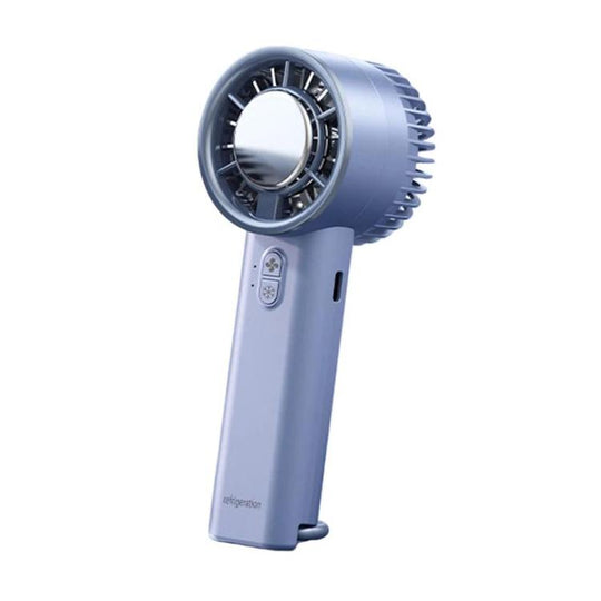 Portable Handheld Ice Cooling Fan Desktop Semiconductor Turbine High-Speed Fan(Blue)