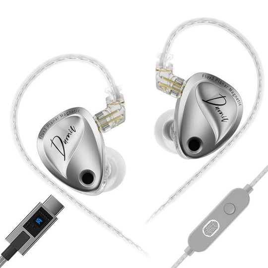 KZ Duonic Dual Power Triple Magnet Planar Magnetic 1.2m Wired HiFi Earphone, Color: Original Sound Type-C Sound Card