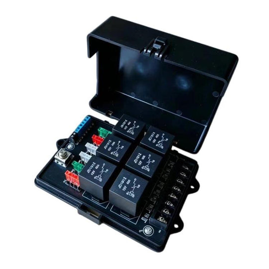 12V Universal Car Fuse Box 6-Way Relay Fuse Box With LED Indicator Light