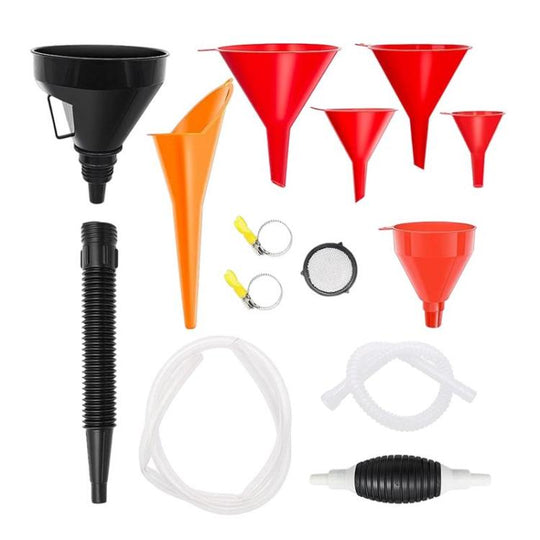 FF-OES Automotive Motorcycle Fuel Funnel Oil Siphon Extractor Tool Kit
