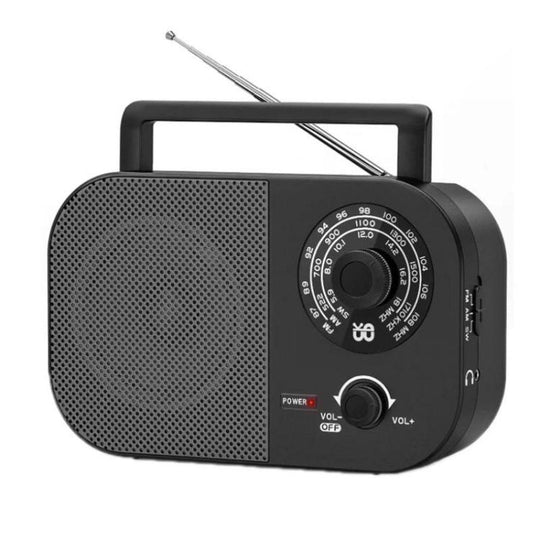 WDK Portable FM/AM/SW Tri-Band Radio, Specification: For EU(Black)
