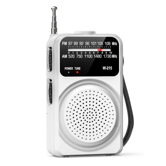 WDK FM/AM All-Band Portable Radio, Size: English(White)