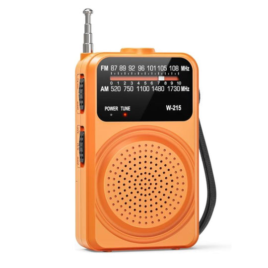 WDK FM/AM All-Band Portable Radio, Size: English(Orange)