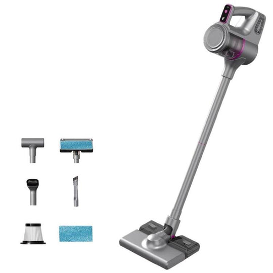 Multifunctional Cordless Handheld Vacuum Cleaner Floor Scrubber Combo(Gray)