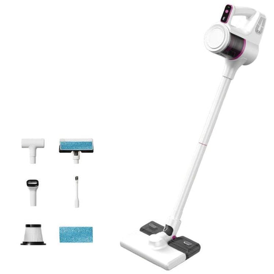 Multifunctional Cordless Handheld Vacuum Cleaner Floor Scrubber Combo(White)