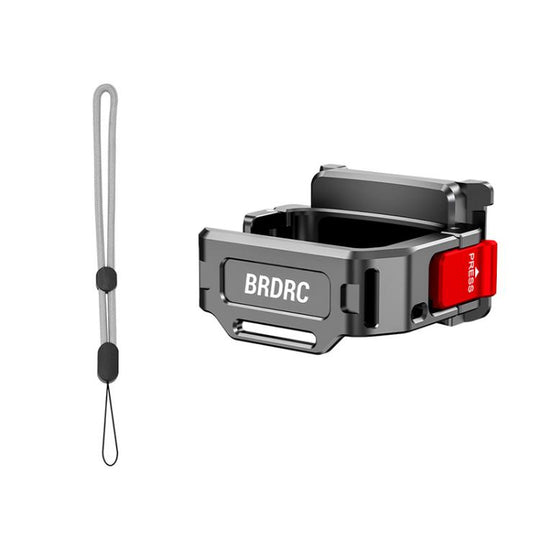 For DJI Osmo Pocket 4 BRDRC Cold Shoe Interface Quick-Release Expansion Frame Bracket(Titanium)