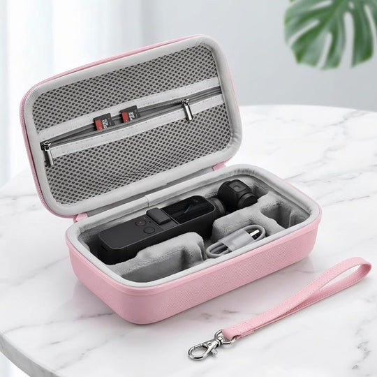 For DJI Osmo Pocket 4 BRDRC Console Storage Protective Case(Pink)