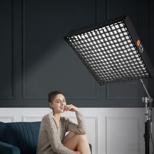 DENGWEI FP150S 150W Rollable LED Video Light With Grid 2700K-6500K Bi-Color Flexible LED Light Panel EU Plug