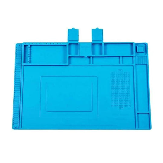 Magnetic Silicone Soldering Mat Heat Resistant Work Mat for Electronics Repair  17.7 x 11.8 Inch(603 Blue)