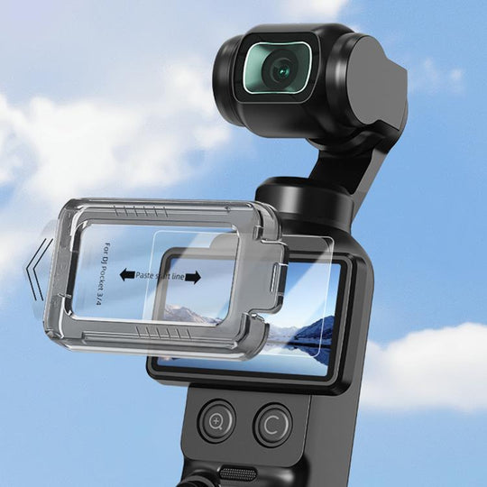 For DJI Osmo Pocket 4 / 3 BRDRC AR Tempered Glass Screen Protector Applicator(Translucent Black)