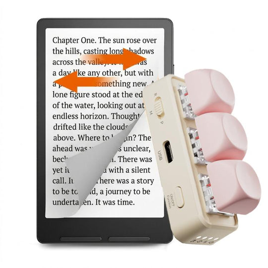 Hanlinyue High Axis E-Book Page Turner Bluetooth Keyboard(Pink)