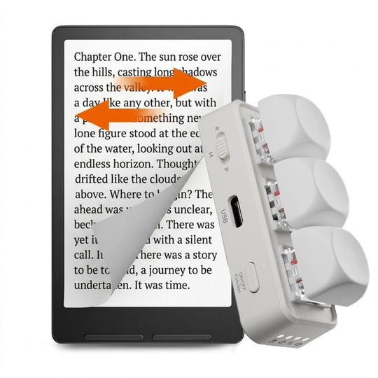 Hanlinyue High Axis E-Book Page Turner Bluetooth Keyboard(White)