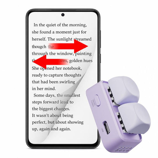 Hanlinyue 2-Key High-Speed Switch Keyboard Bluetooth Page Turner, Color: Purple For Phone