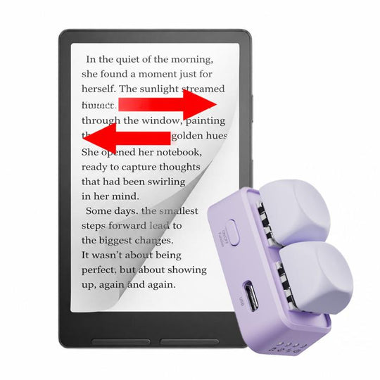 Hanlinyue 2-Key High-Speed Switch Keyboard Bluetooth Page Turner, Color: Purple For E-book