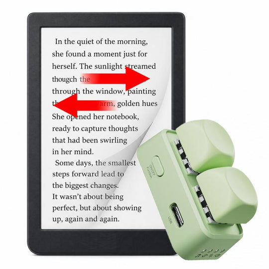 Hanlinyue 2-Key High-Speed Switch Keyboard Bluetooth Page Turner, Color: Green For KOBO