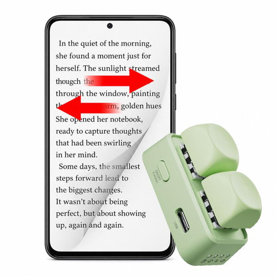 Hanlinyue 2-Key High-Speed Switch Keyboard Bluetooth Page Turner, Color: Green For Phone