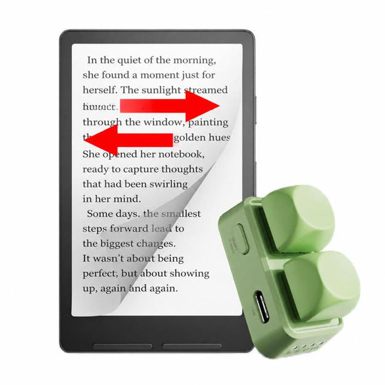 Hanlinyue 2-Key High-Speed Switch Keyboard Bluetooth Page Turner, Color: Green For E-book