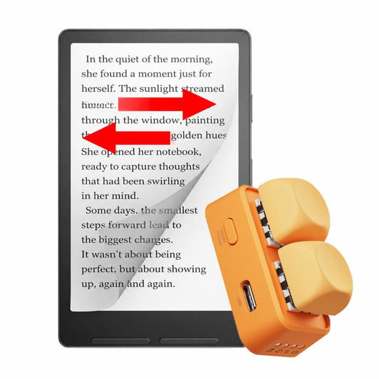 Hanlinyue 2-Key High-Speed Switch Keyboard Bluetooth Page Turner, Color: Orange For E-book