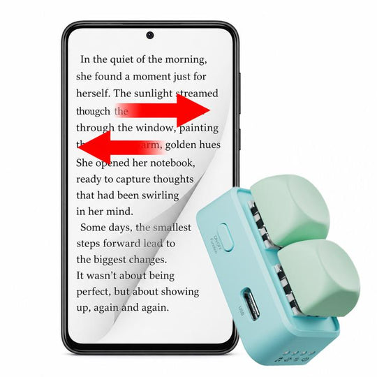 Hanlinyue 2-Key High-Speed Switch Keyboard Bluetooth Page Turner, Color: Blue For Phone