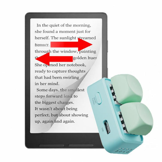 Hanlinyue 2-Key High-Speed Switch Keyboard Bluetooth Page Turner, Color: Blue For E-book