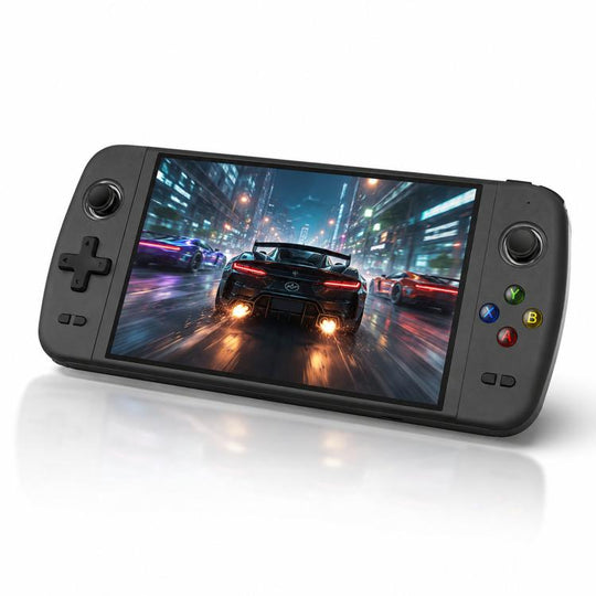 SJGAM M27 Handheld Gaming Console 7 Inch 3D Large Screen HD Portable Console, Spec: 128GB(Black)