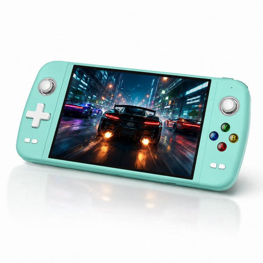 SJGAM M27 Handheld Gaming Console 7 Inch 3D Large Screen HD Portable Console, Spec: 128GB(Green)